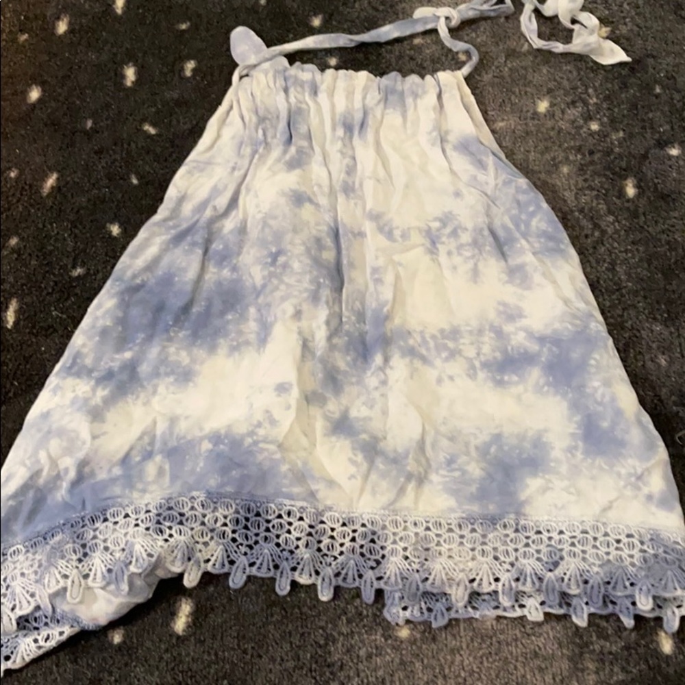American eagle cropped blue halter
